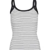 Basic Apparel Ludmilla Strap Top Bright White/Black