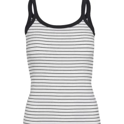 Basic Apparel Ludmilla Strap Top Bright White/Black