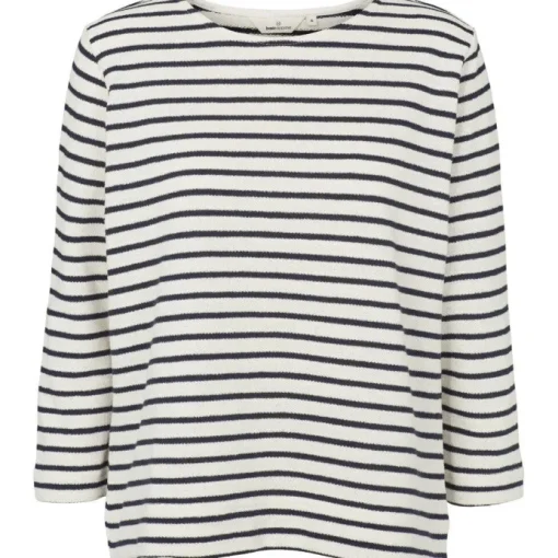 Basic Apparel Mint Loose Bluse Whisper White/Sky Captain