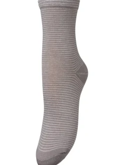 Becksöndergaard Dover Stripe Strømper Porpoise Gray