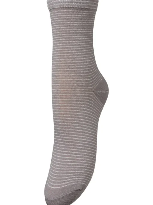 Becksöndergaard Dover Stripe Strømper Porpoise Gray
