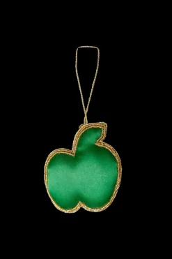 Black Colour Apple Christmas Ornament Green