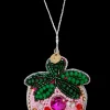 Black Colour Strawberry Christmas Ornament Pink