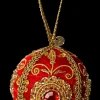 Black Colour Velvet Ball Christmas Ornament Red