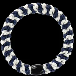 BonDep Kknekki Hårelastik White-Navy Stripe
