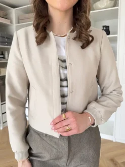 Co'Couture Boston Crop Jakke Bone