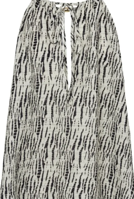 Co'Couture Carola Plunge Top Off White/Black