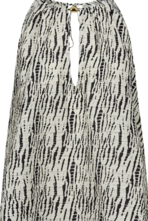 Co'Couture Carola Plunge Top Off White/Black