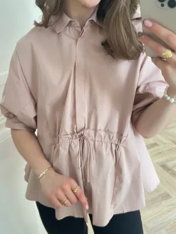 Co'Couture Cotton Crisp Wing Bluse Old Rose