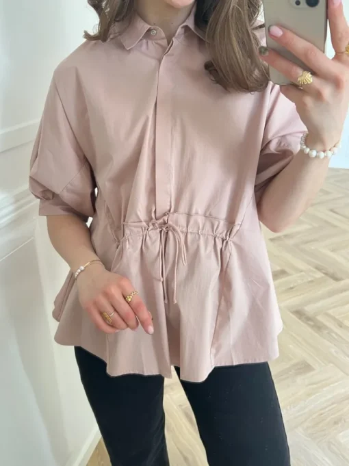 Co'Couture Cotton Crisp Wing Bluse Old Rose
