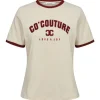 Co'Couture Edge T-Shirt Burgundy