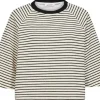 Co'Couture Erin Stripe T-shirt White/Black