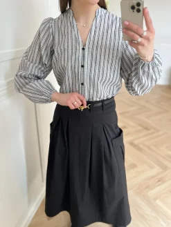 Co'Couture Nora V Skjorte White/Black