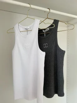 Co'Couture Sahara Embroidery Tank Top White