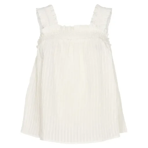 Co´Couture Selma Smock Strap Top White