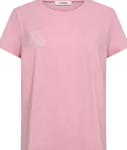 Co'Couture Siara Outline T-shirt Candyfloss/White