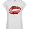 Co'Couture The Kiss T-shirt White Flame