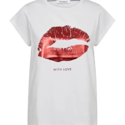 Co'Couture The Kiss T-shirt White Flame