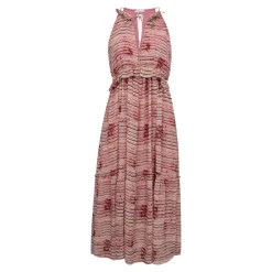 Co'Couture Tie Line Frill Halter Kjole Bubblegum