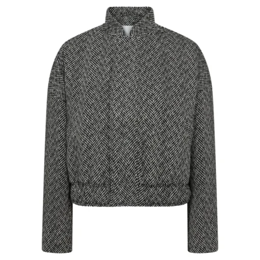 Co'Couture Tweedy Bomber Jakke Black