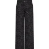 Co'Couture Zebra Grey Wide Bukser Black