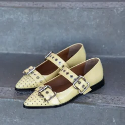 Copenhagen Shoes Future Vibes Patent Ballerina Yellow