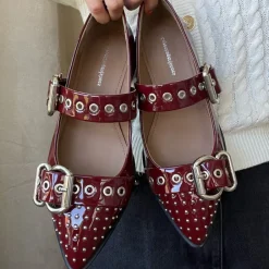 Copenhagen Shoes Future Vibes Patent Ballerina Bordo