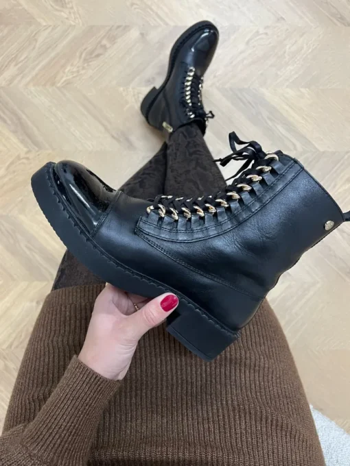 Copenhagen Shoes New Rock Patent Støvle Black