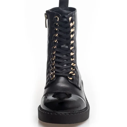 Copenhagen Shoes New Rock Patent Støvle Black