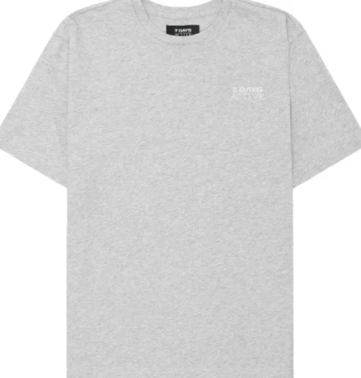 7 DAYS Active Organic Fitted T-shirt Heather Grey