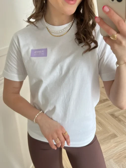 7 DAYS Active Organic Fitted T-Shirt Brilliant White