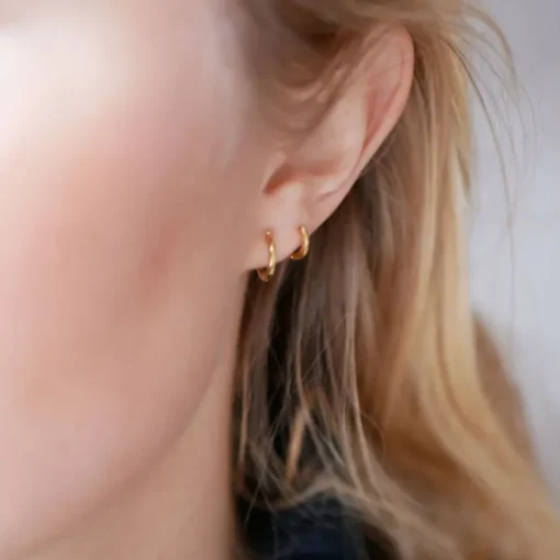 Enamel Classic Hoop Øreringe 6mm