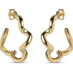 Enamel Curly Hoops