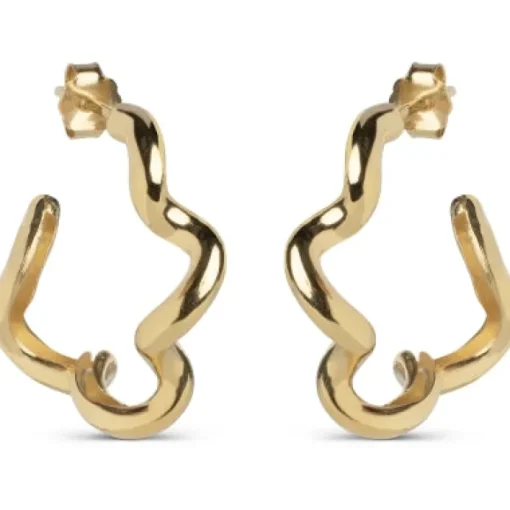 Enamel Curly Hoops