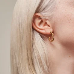 Enamel Curly Hoops