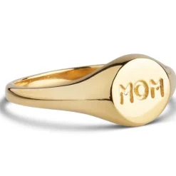 Enamel Mom Signet Ring