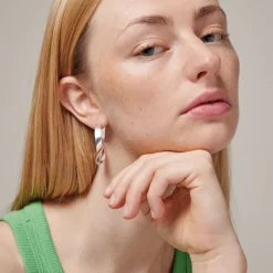 Enamel Scarlet Large Hoops
