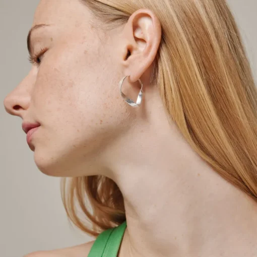 Enamel Scarlet Small Hoops