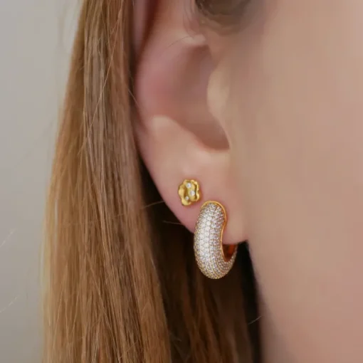 Enamel Sparkling Luna Øreringe