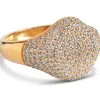 Enamel Sparkling Luna Ring Clear