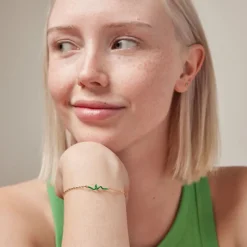 Enamel Twist Armbånd Grass Green