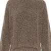 Gestuz Alpha Rollneck Strik Dark Sand Melange NO25