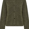Gestuz Alpha Short Cardigan Dark Olive Melange