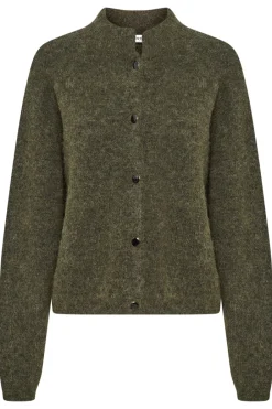 Gestuz Alpha Short Cardigan Dark Olive Melange