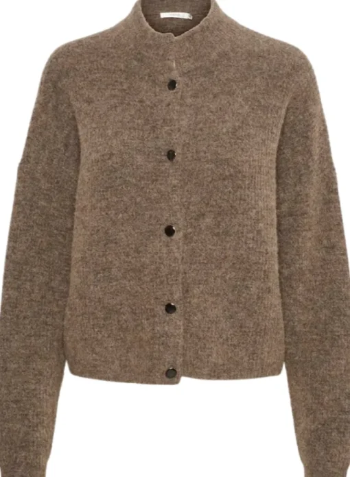 Gestuz Alpha Short Cardigan Dark Sand Melange NO25