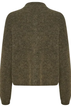Gestuz Alpha Short Cardigan Dark Olive Melange
