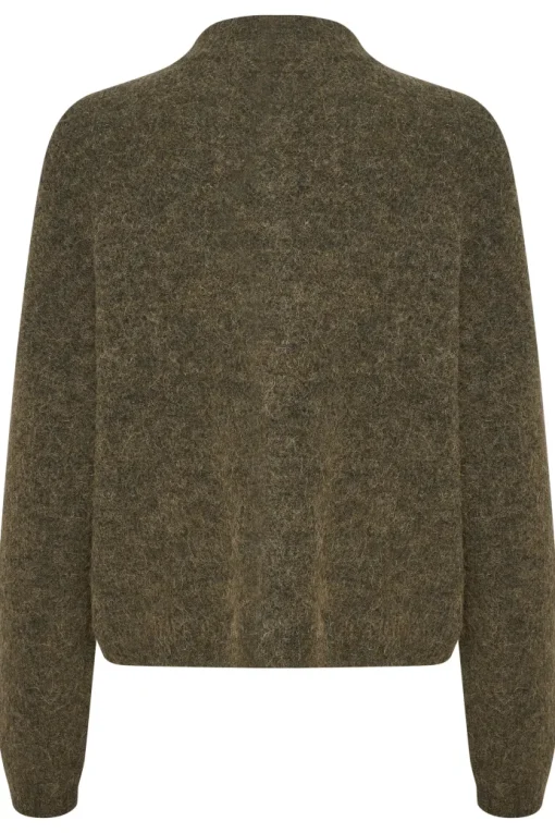 Gestuz Alpha Short Cardigan Dark Olive Melange