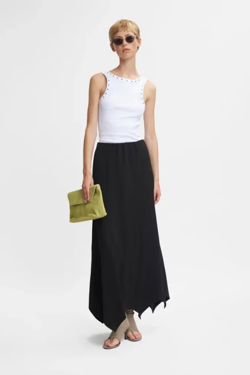Gestuz Drew Eyelet Tank Top Bright White