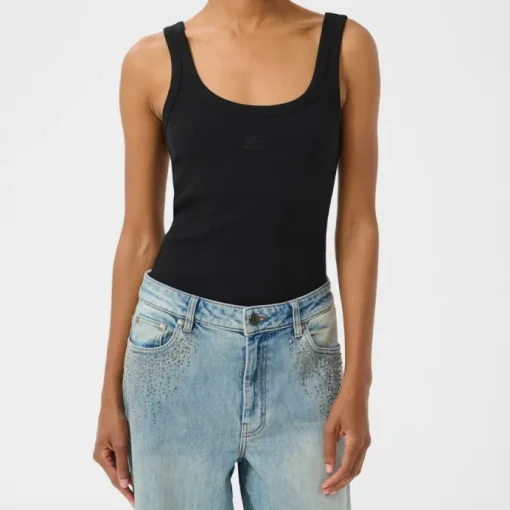 Gestuz Drew Logo Top 2.0 Black