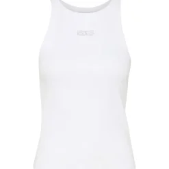 Gestuz Drew Rhinestone Logo Tank Top Bright White